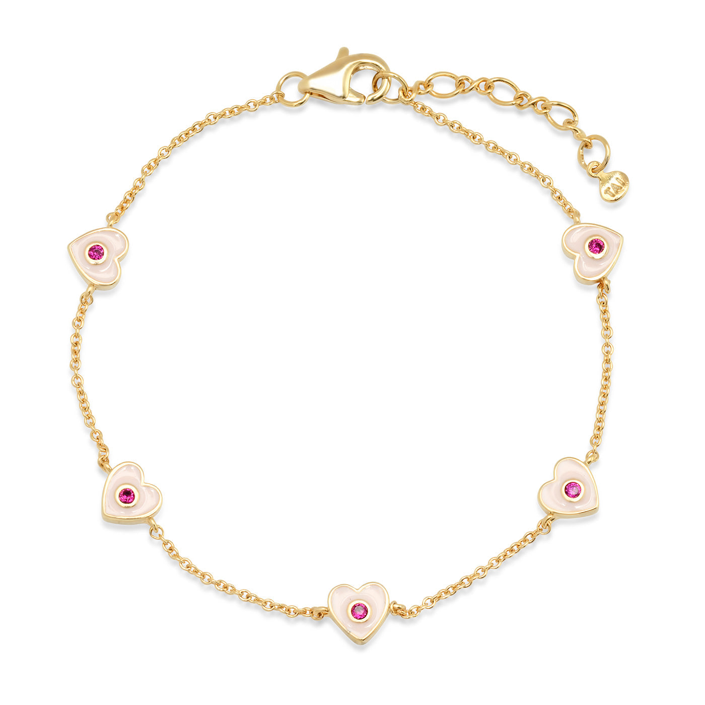 Heart Enamel Chain Bracelet Tai Jewelry