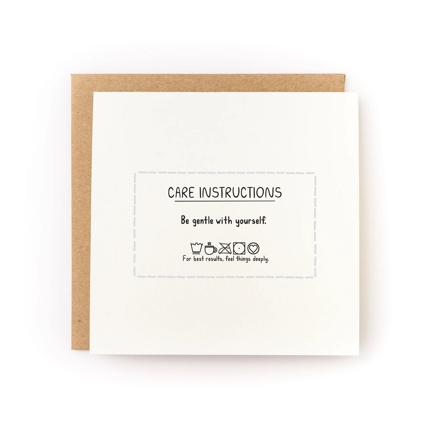 Care Instructions Letterpress Card