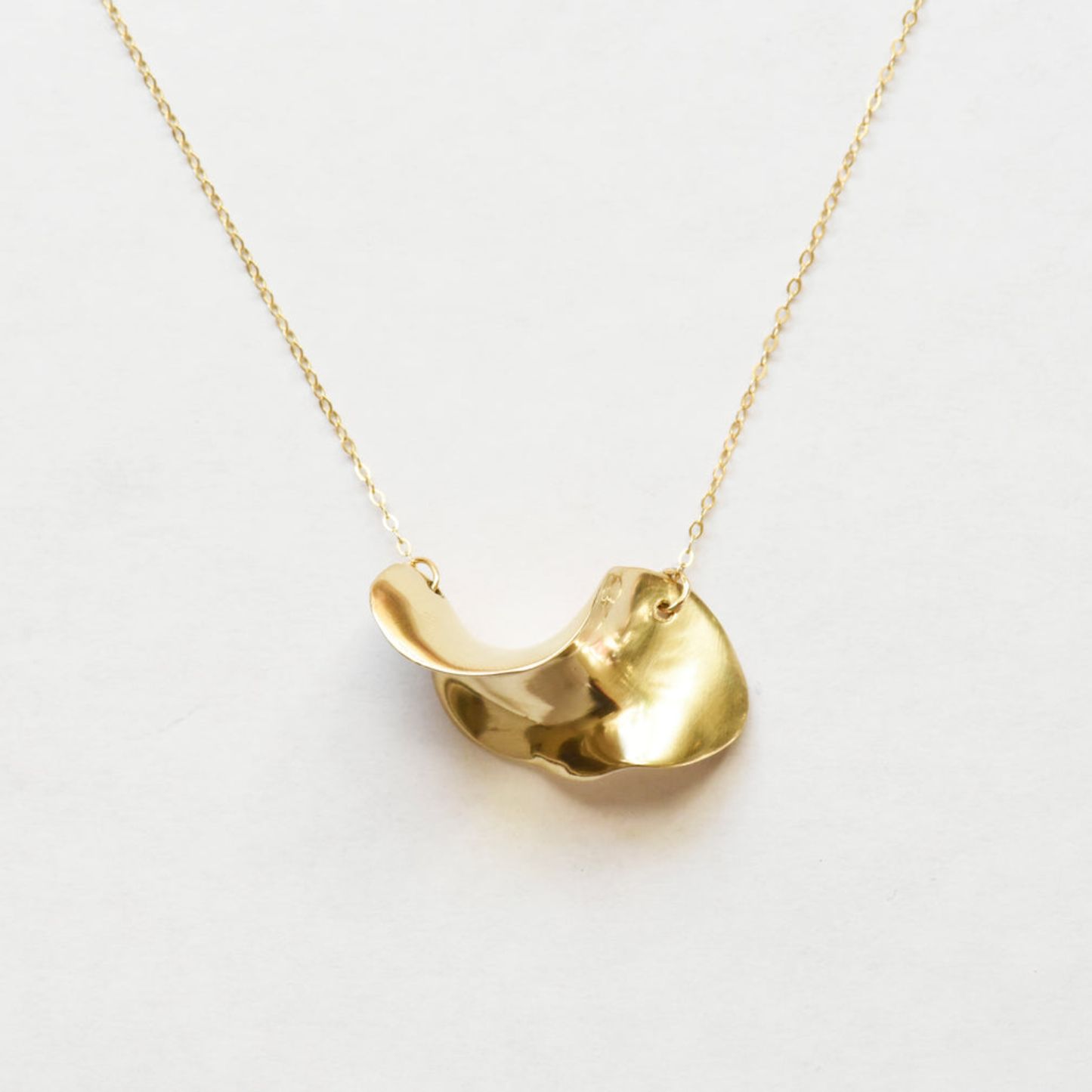 Wave Brass Necklace