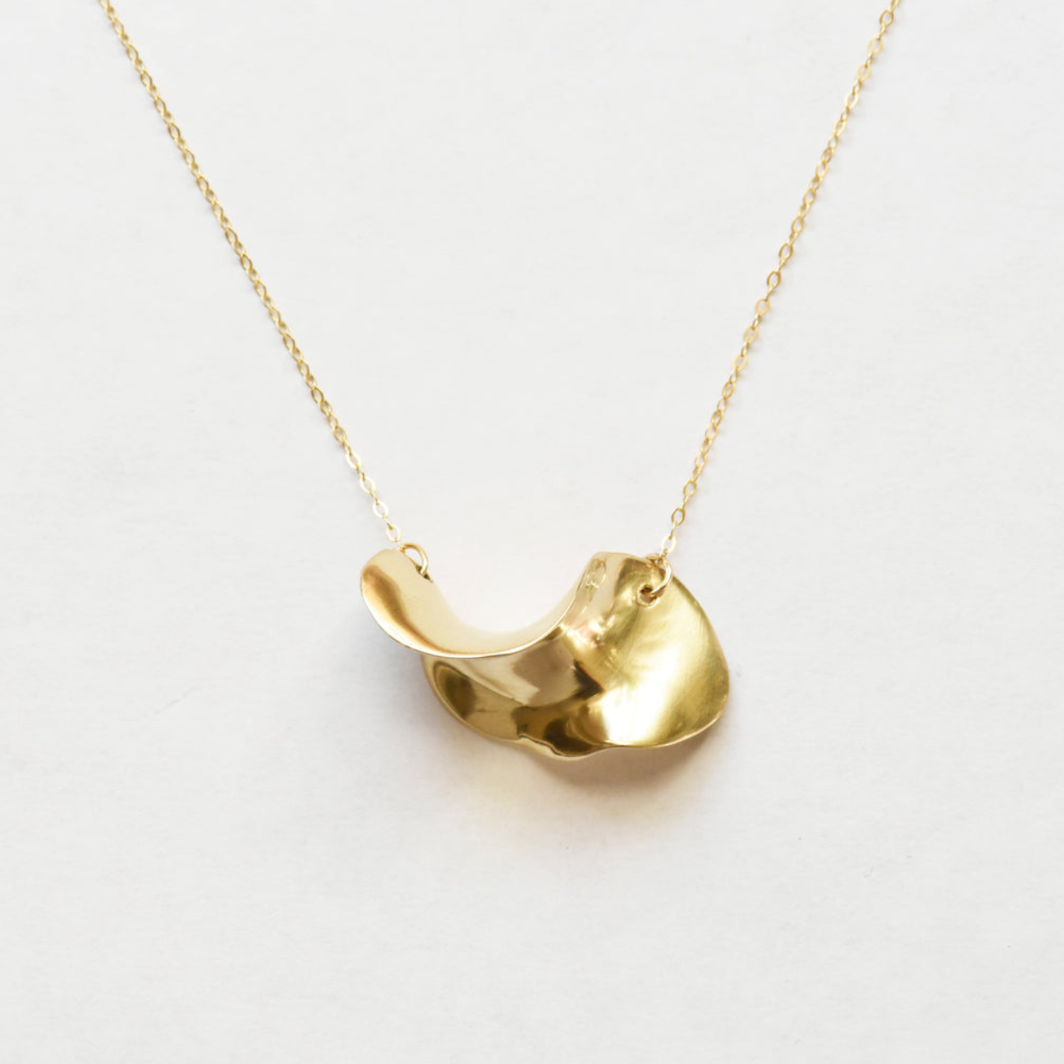 Wave Brass Necklace