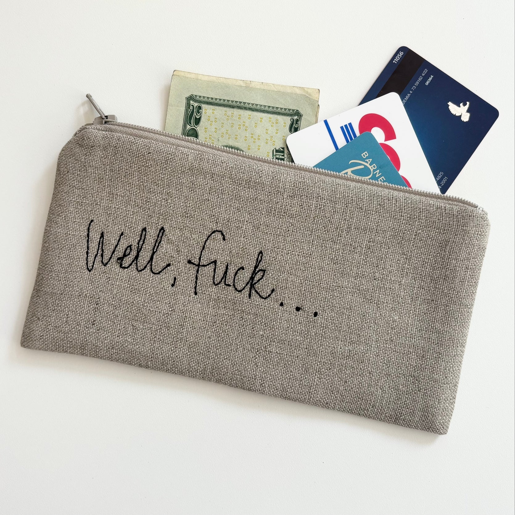Well, Fuck Linen Pouch