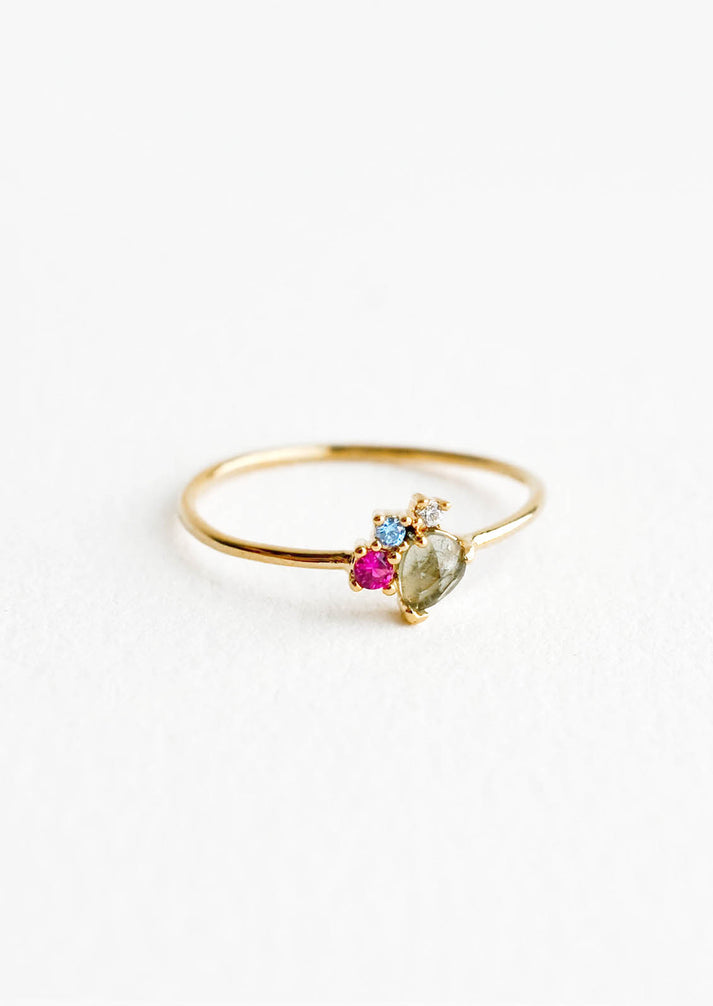 Cluster Stone Ring - Grey