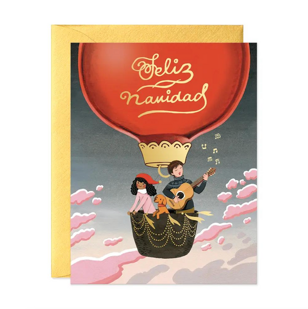 Feliz Navidad Balloon Greeting Card