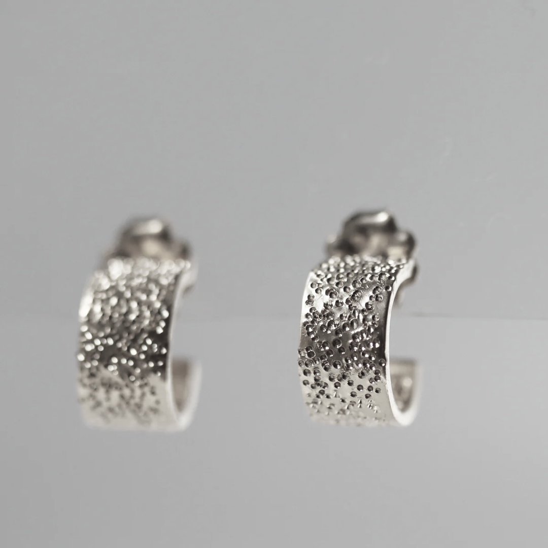 Grand Huggie Hoops - Diamond Dusted Sterling Silver- 15 mm Christina Kober