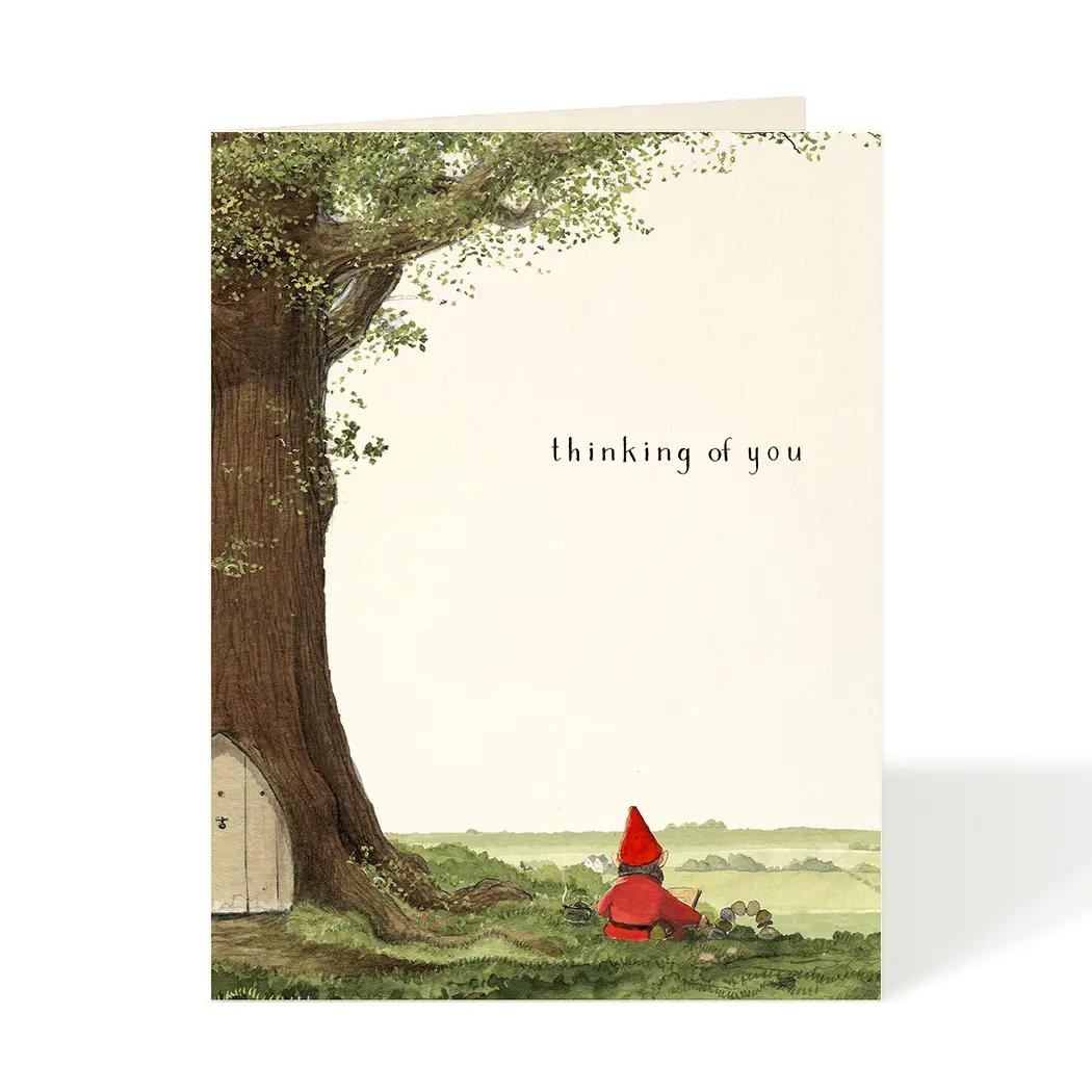 Gnome by the Tree Sympathy Card