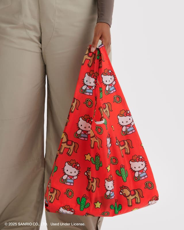 Standard Baggu Reusable Tote - Hello Kitty Western