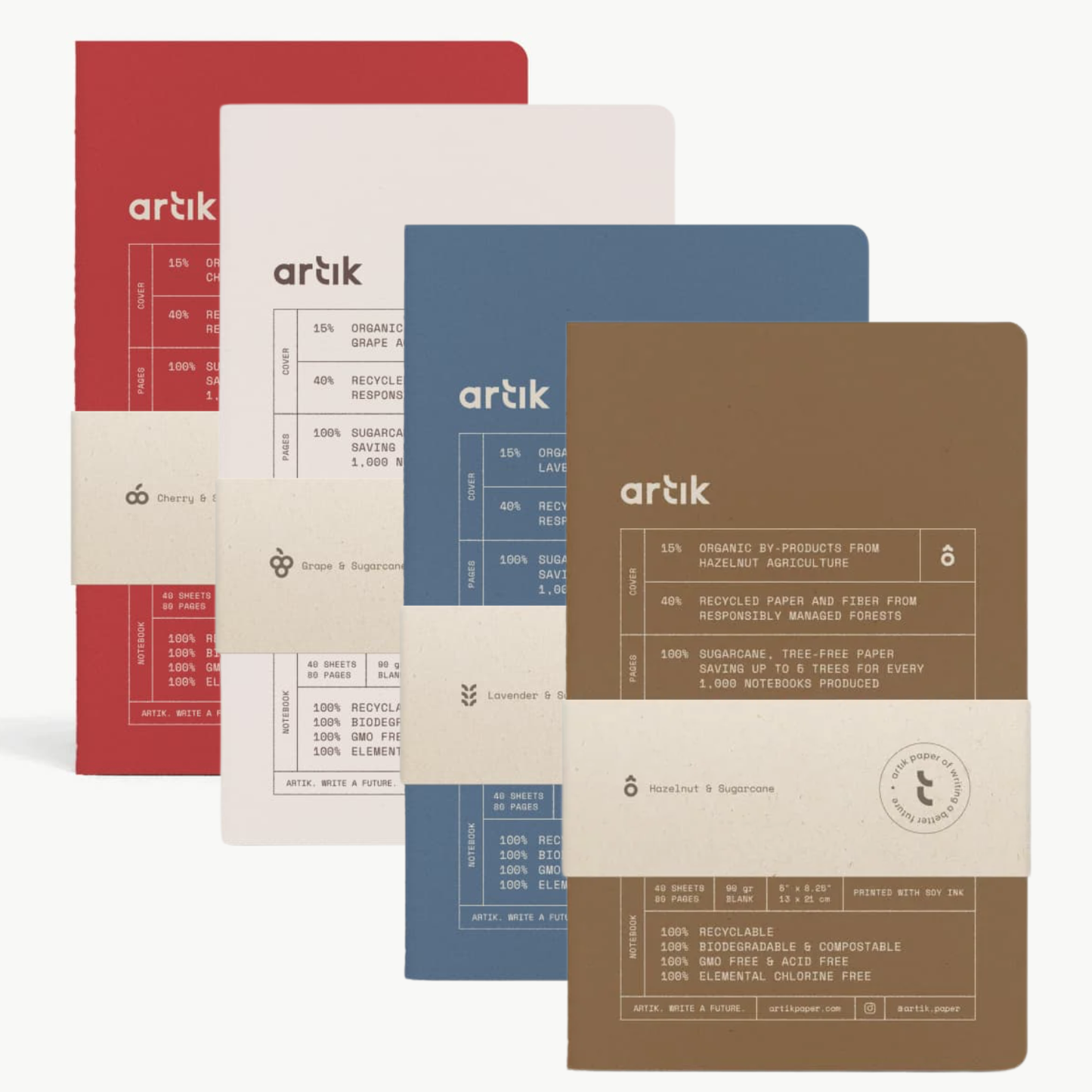 Artik Pack of 2 Singer Sewn Notebooks Keskin Color