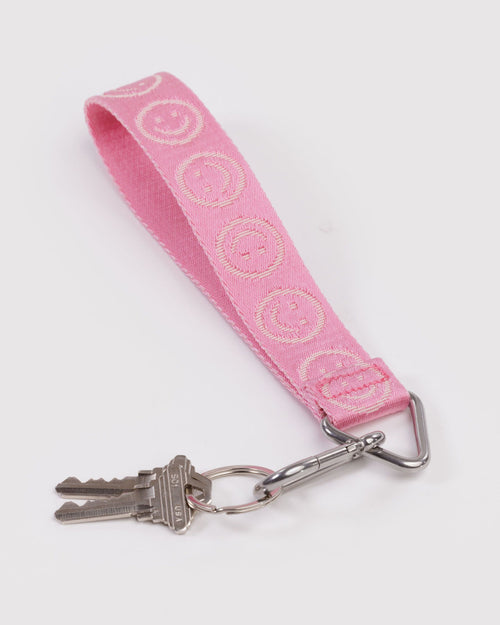 Load image 1 in gallery view. Logo Keychain - Pink Happy Baggu