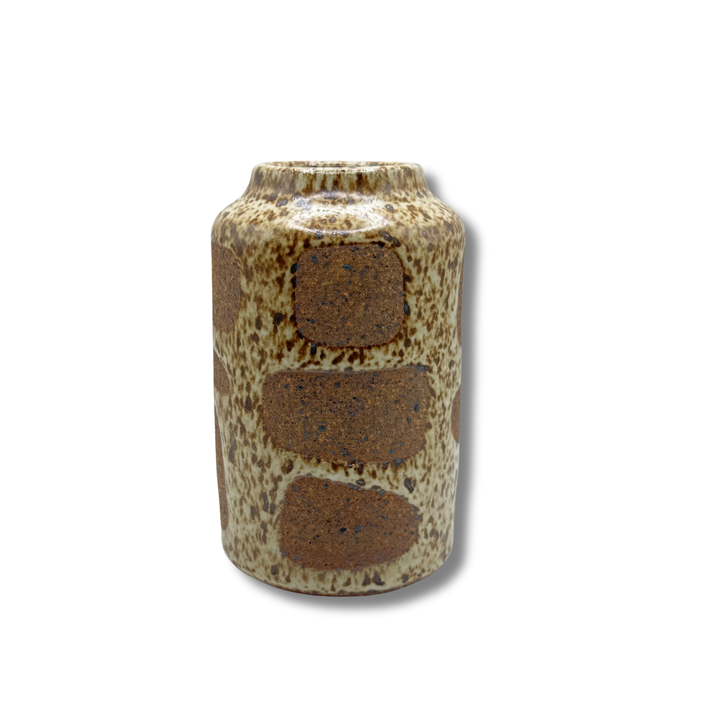 5.5" Vase - Modern Shapes, Speckled White