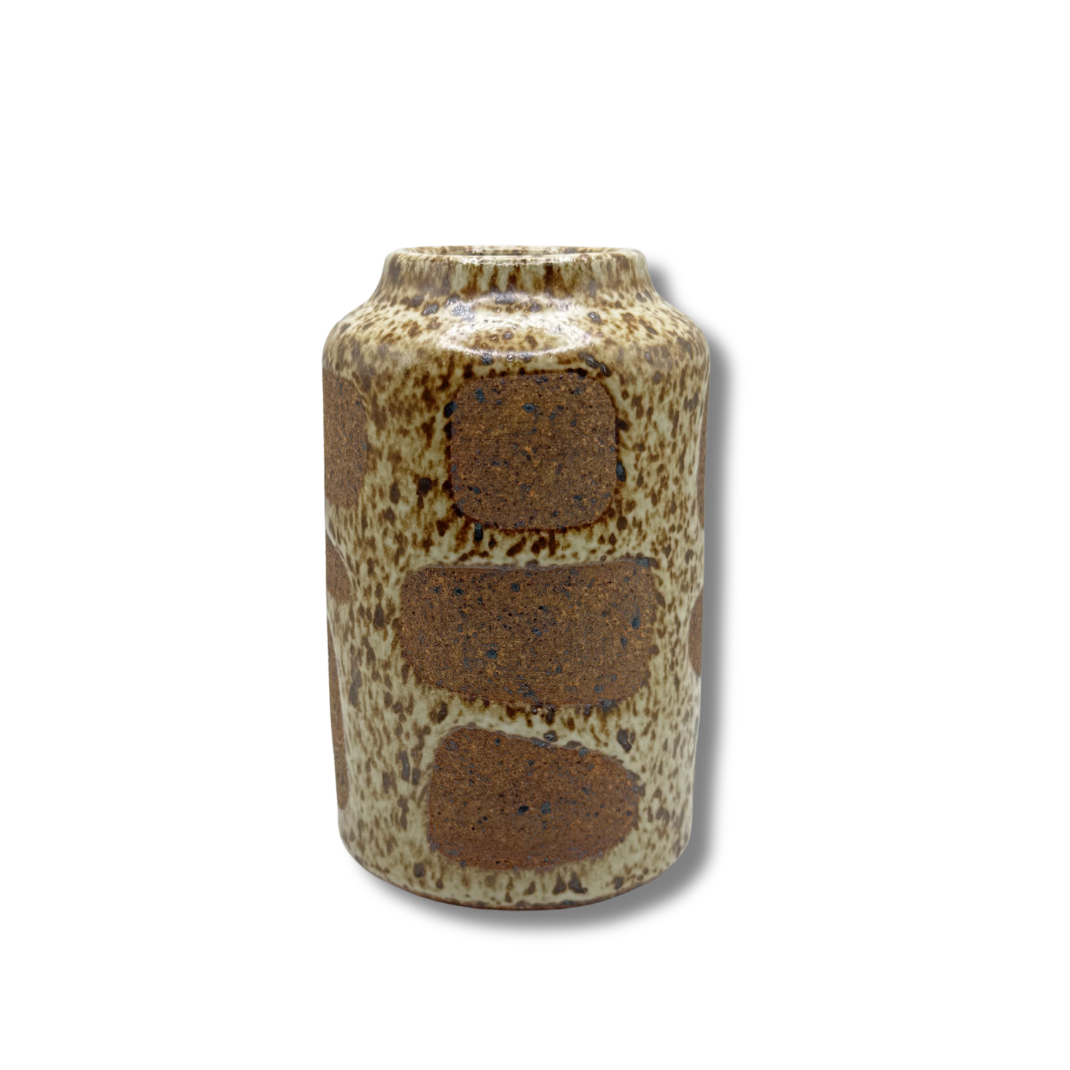 5.5" Vase - Modern Shapes, Speckled White