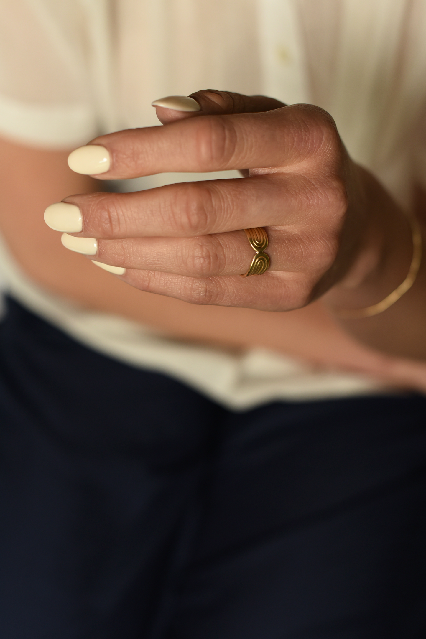 Sculpted Double Arc Ring