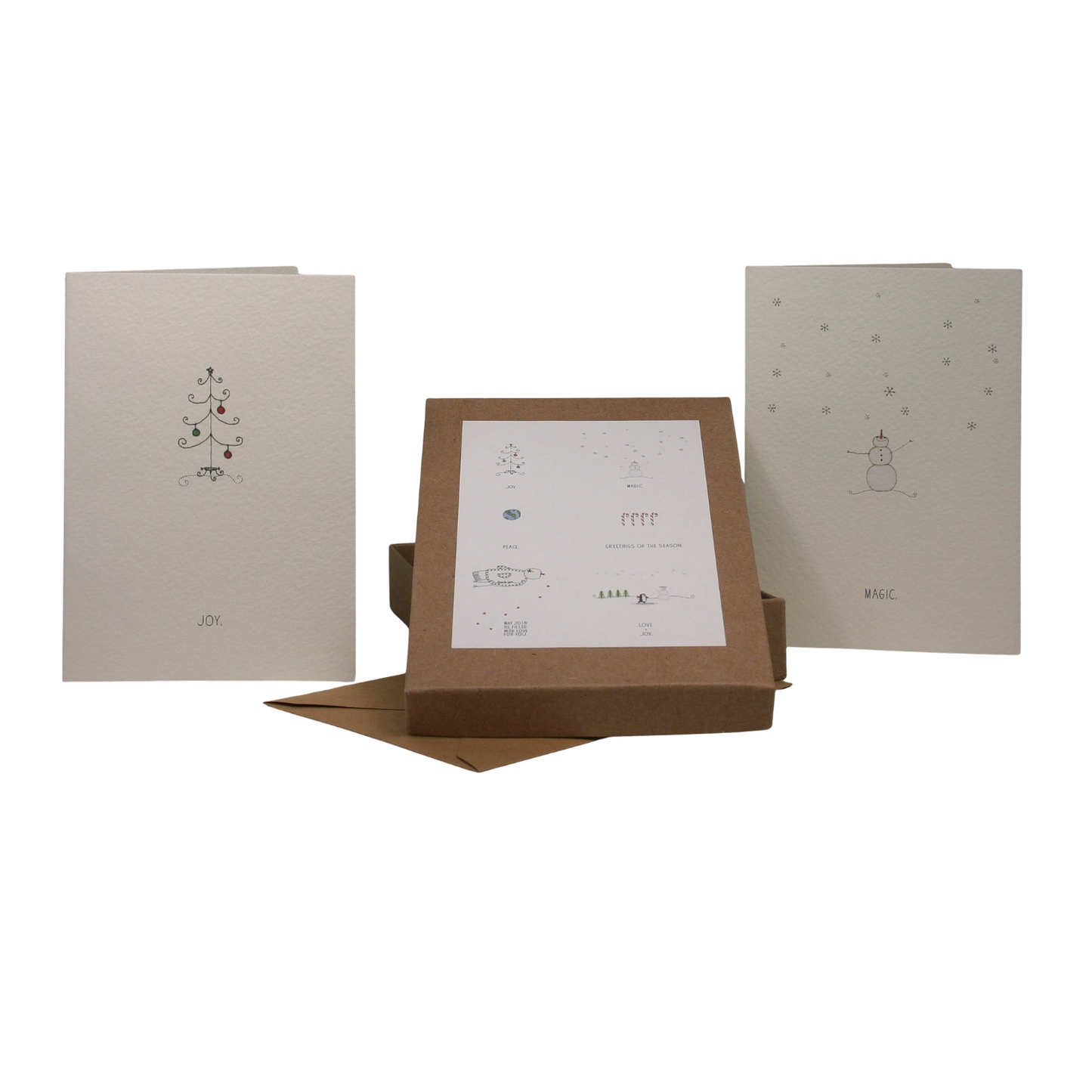 Holiday Joy Set 1 - Set of 6 Boxed Notecards