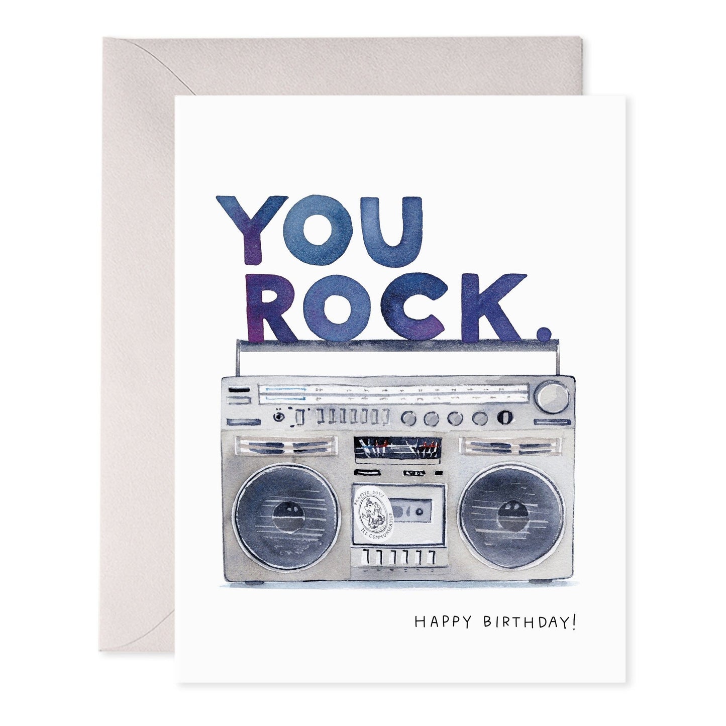 Boom Box Birthday Card E. Frances Paper