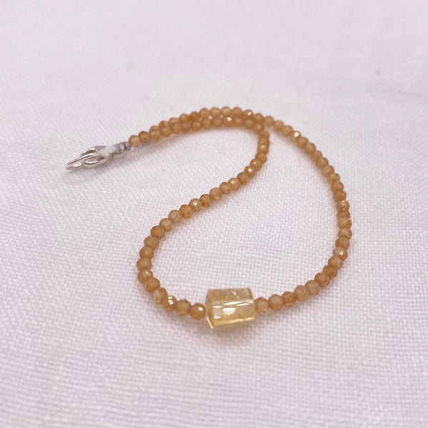 Bracelet with Hessonite, Imperial Topaz - Sterling Silver