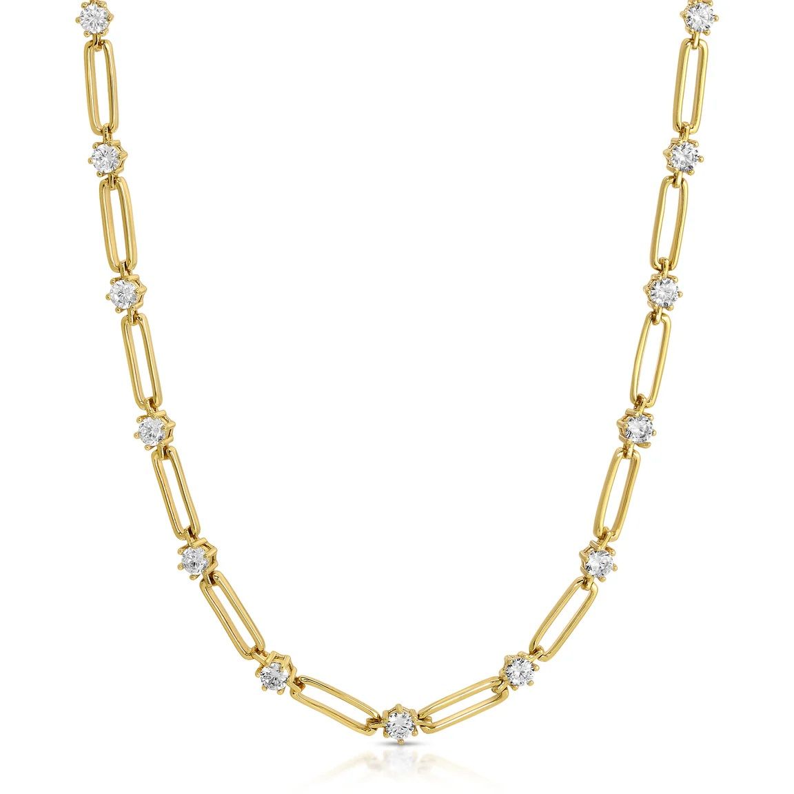 Sparkle Link Necklace - CZ
