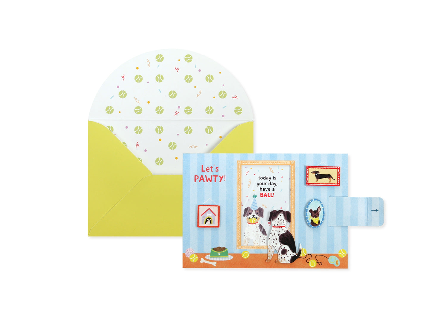Interactive Dog in Mirror Birthday Card