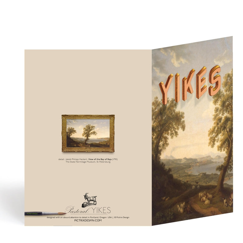 Yikes Greeting Card Pictrix Design