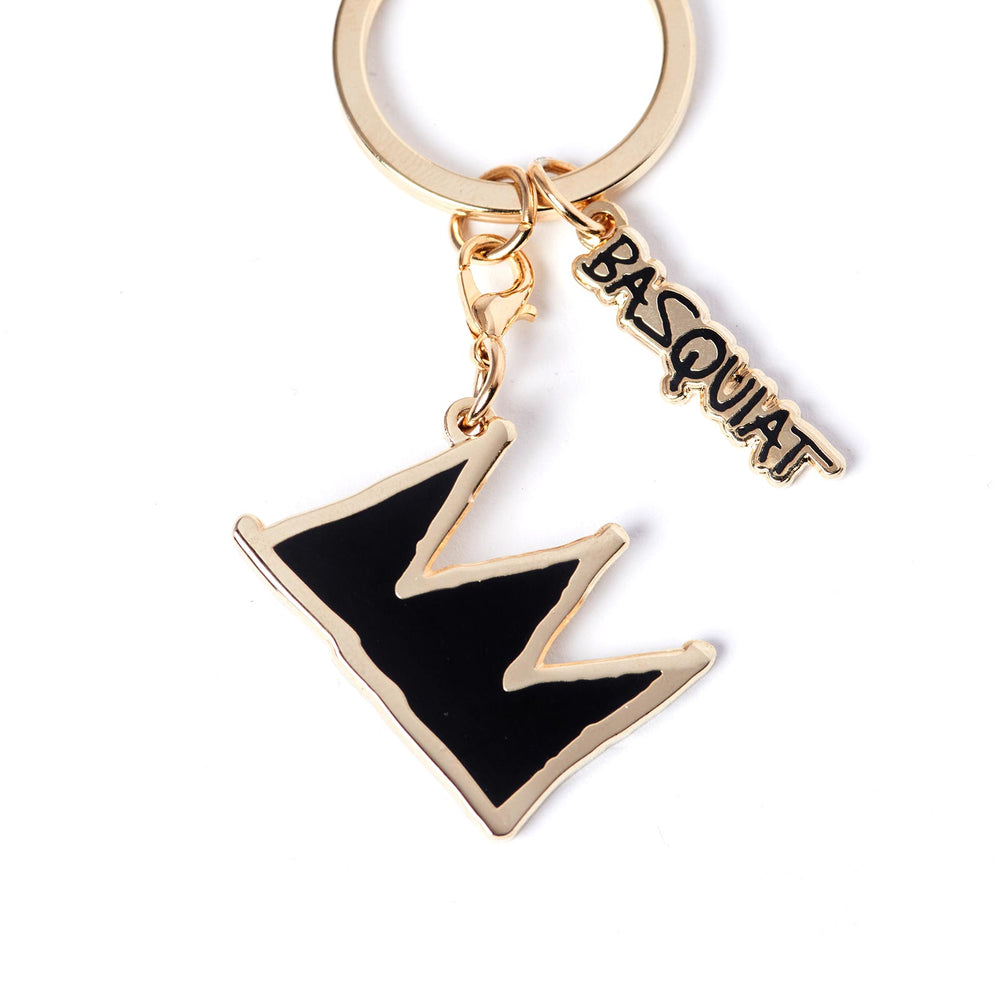 Jean-Michel Basquiat - Black and Gold Crown Keychain