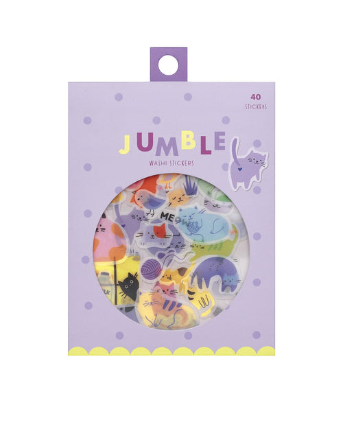 Load image 1 in gallery view. Cats Jumble Washi Stickers