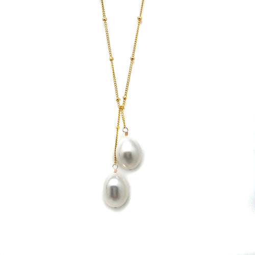 Load image 1 in gallery view. Wasabi Jewelry Lariat Necklace - Pearls