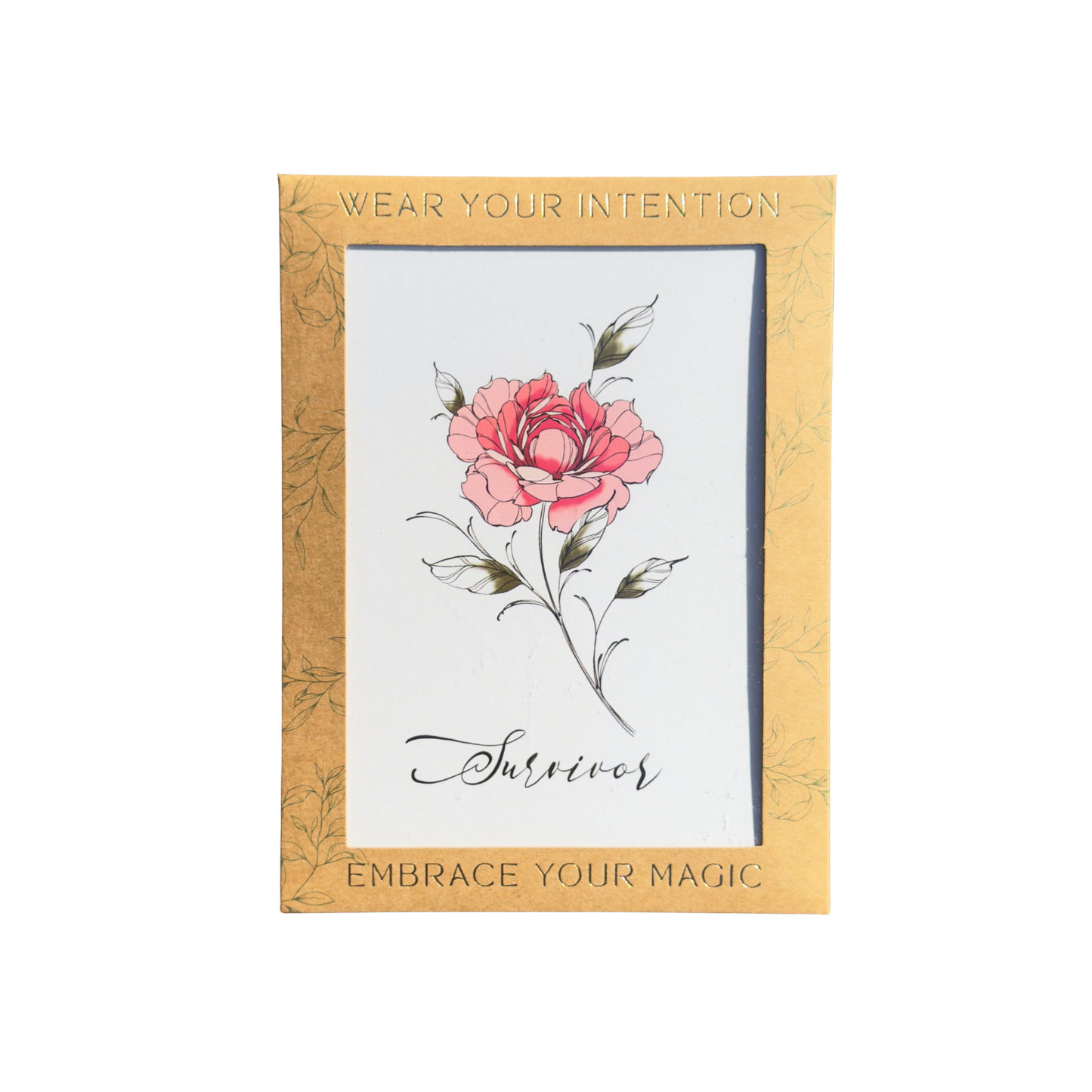 Tiny Intention Tattoo - Survivor - Peony flower
