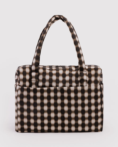 Load image 1 in gallery view. Cloud Carry-on - Blurred Gingham Brown