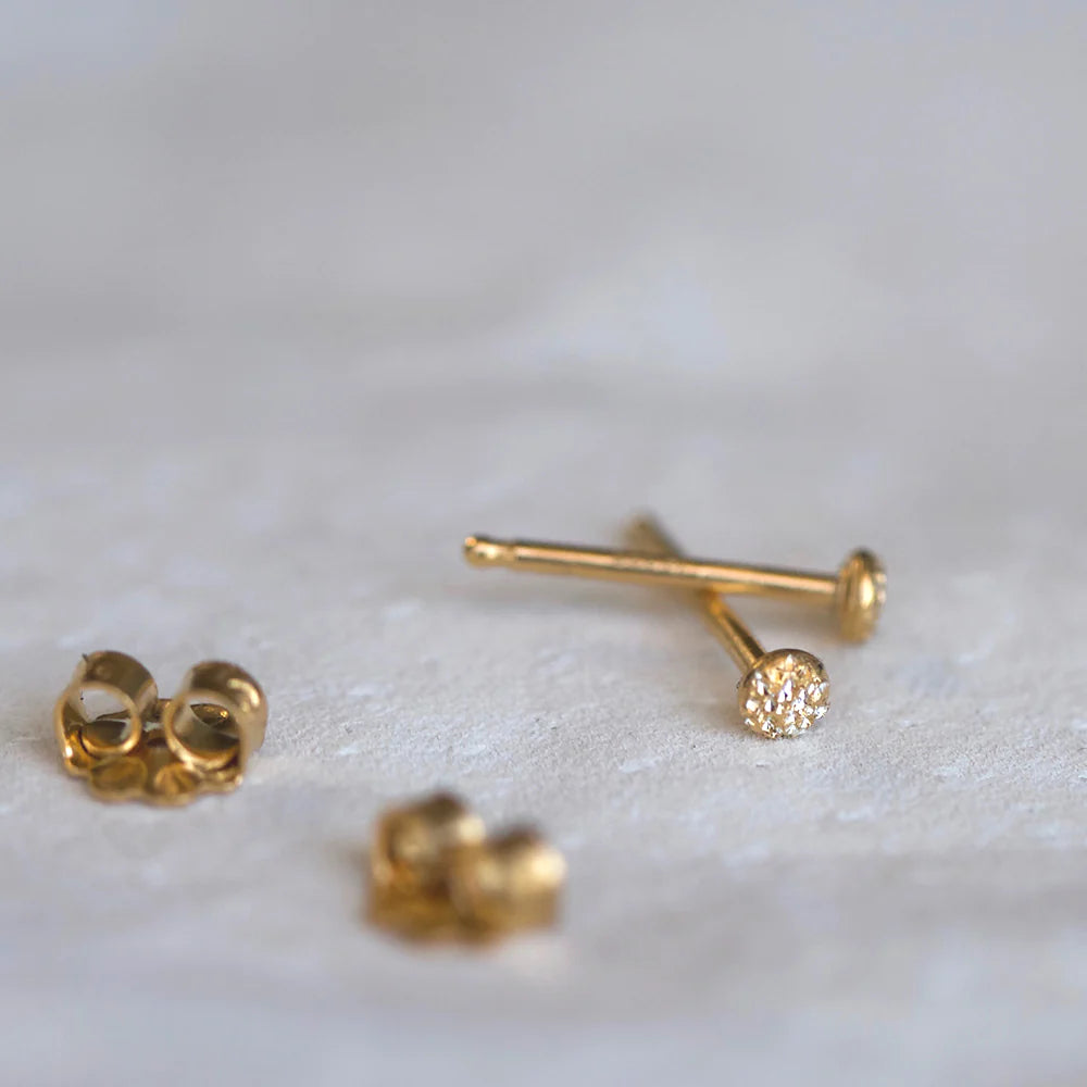 Fleck Studs -Diamond Dusted - Gold Vermeil