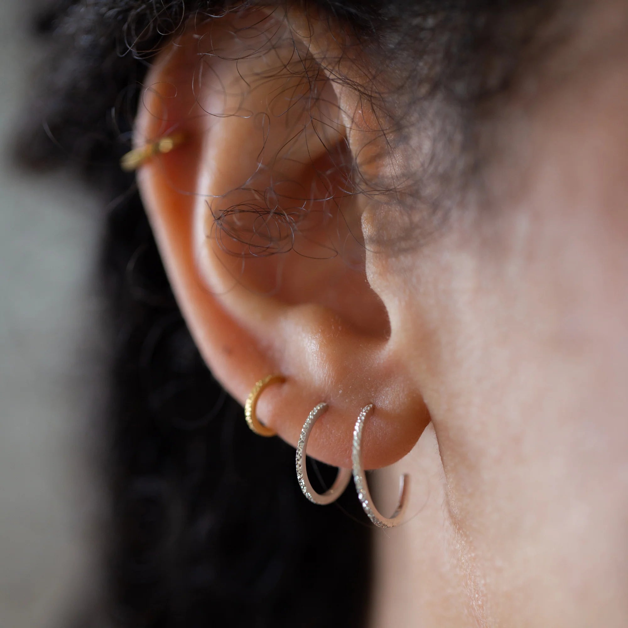 Diamond Dusted Huggie Hoops