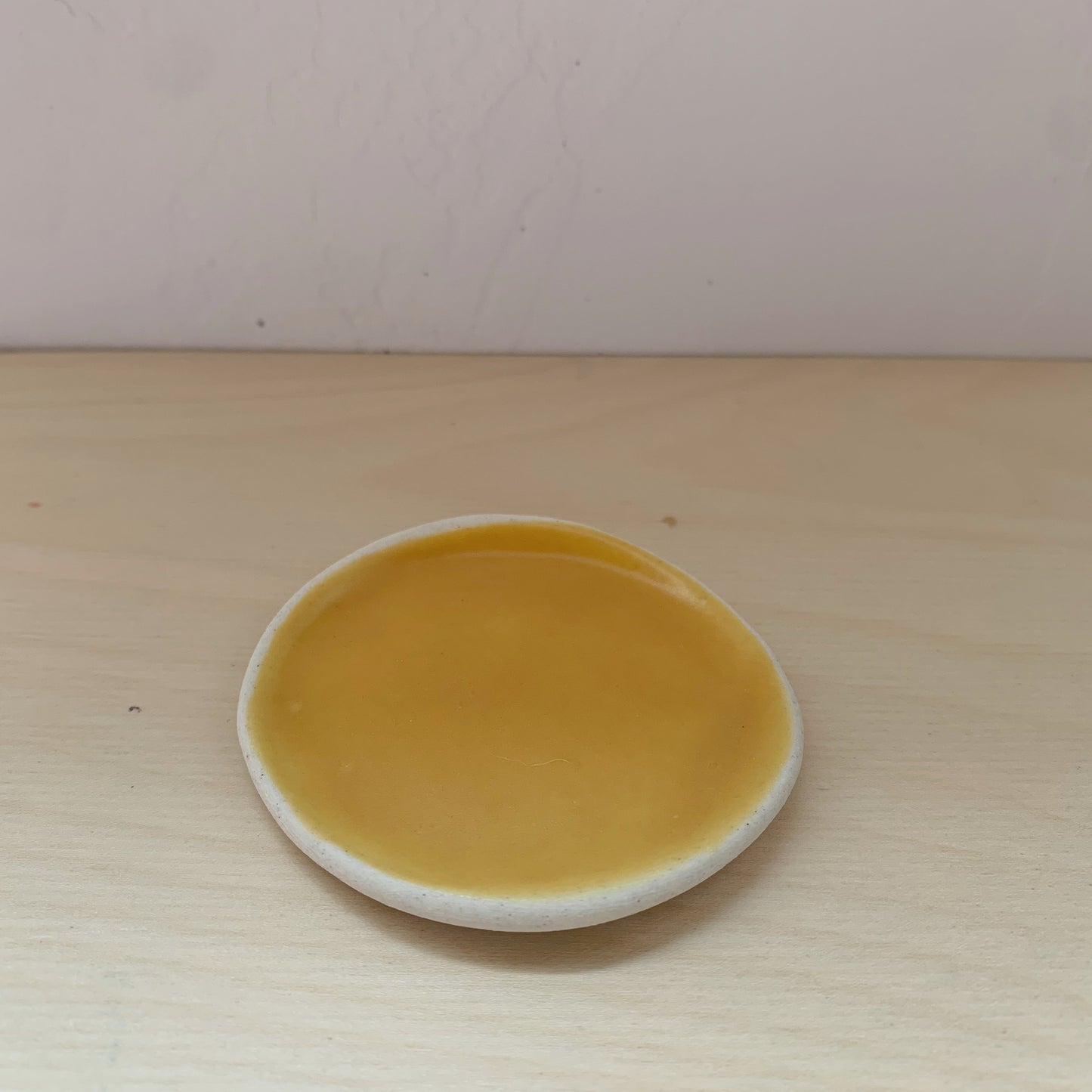 Small Yellow Ceramic Plate