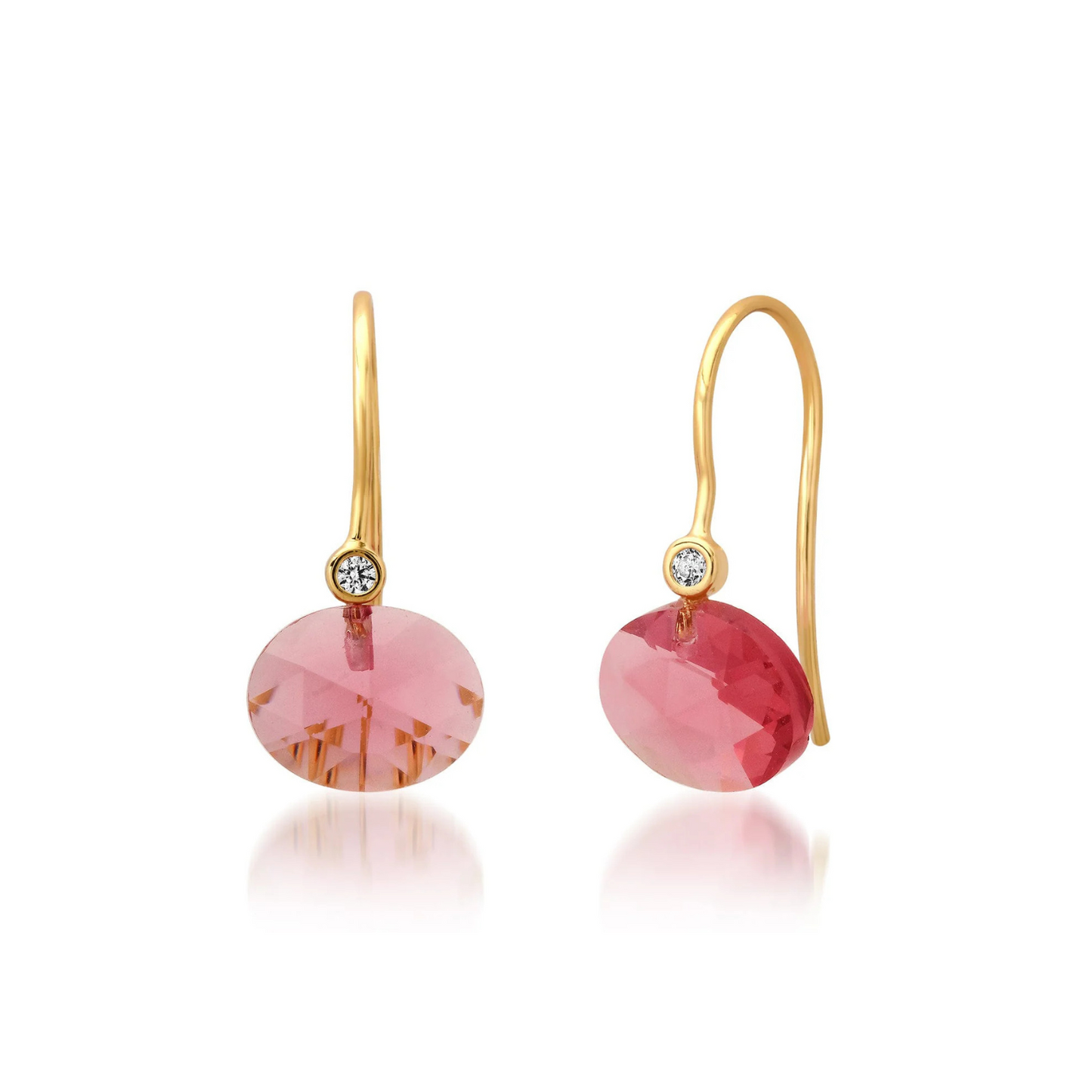 Ruby Drop Hook Earrings