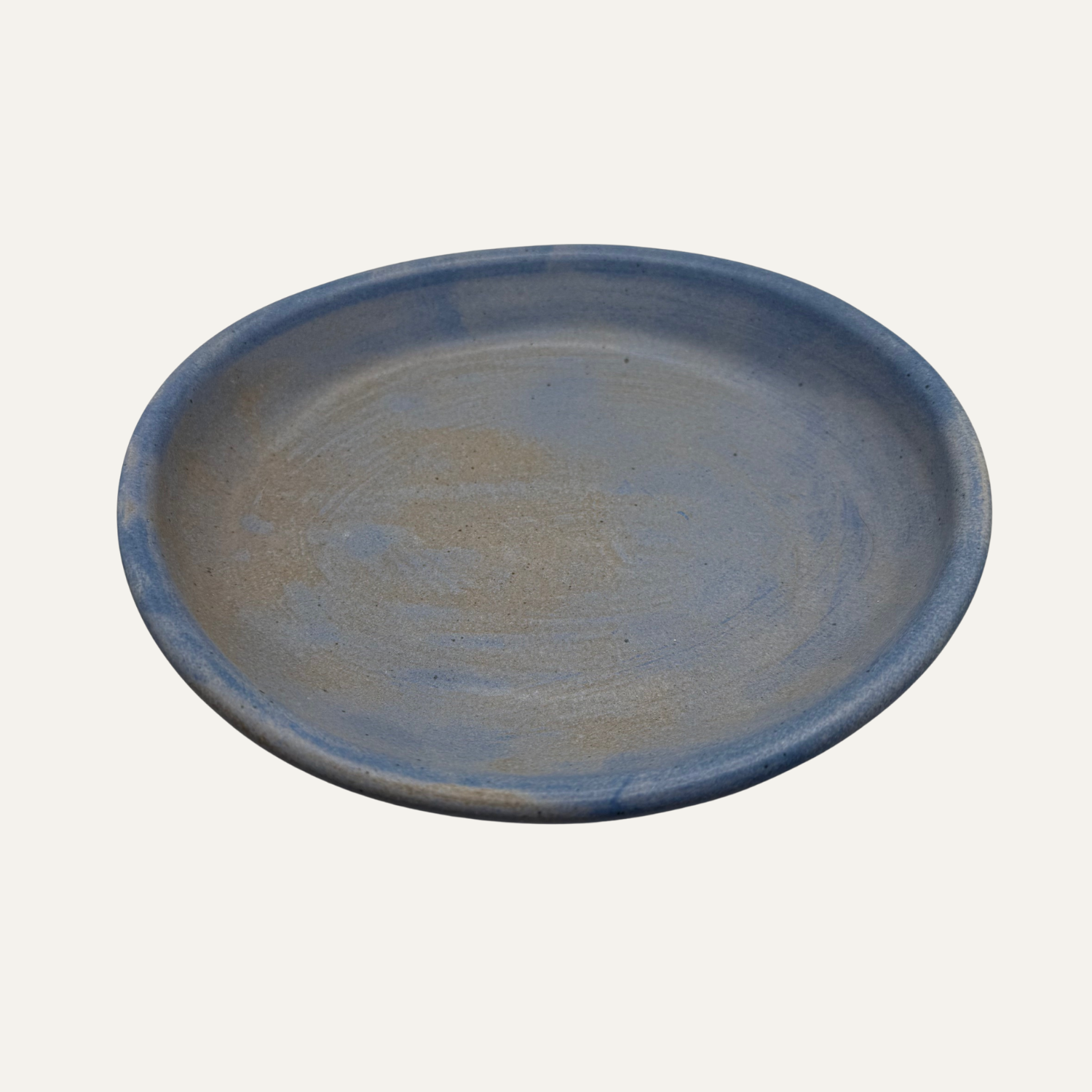 Oval Matte Glazed Bowl - Rustic. Blue