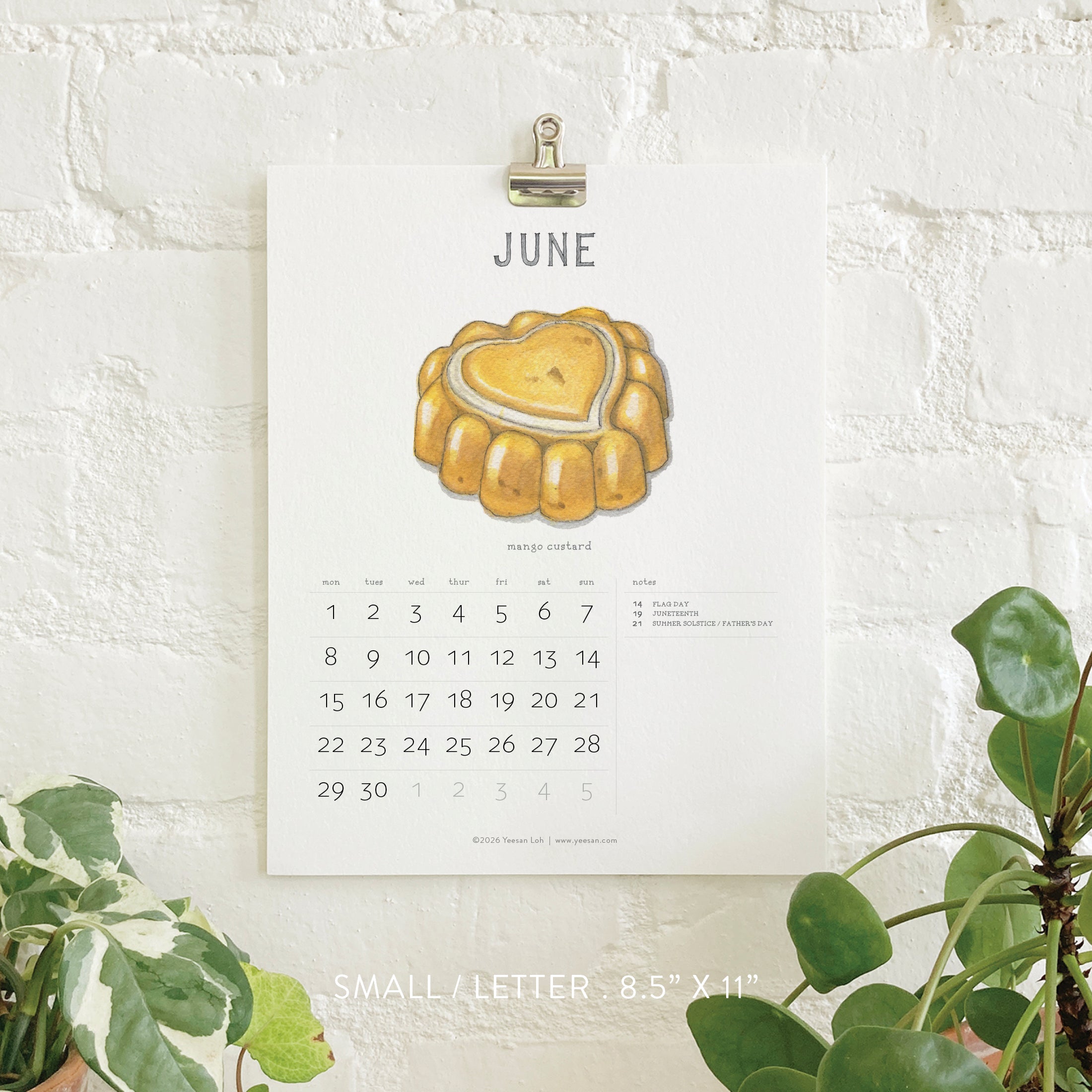 2026 Calendar- Small - Dim Sum