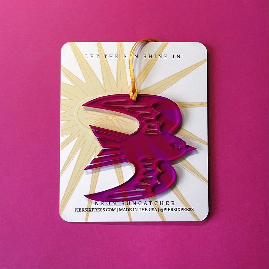 Neon Acrylic Sparrow Suncatcher