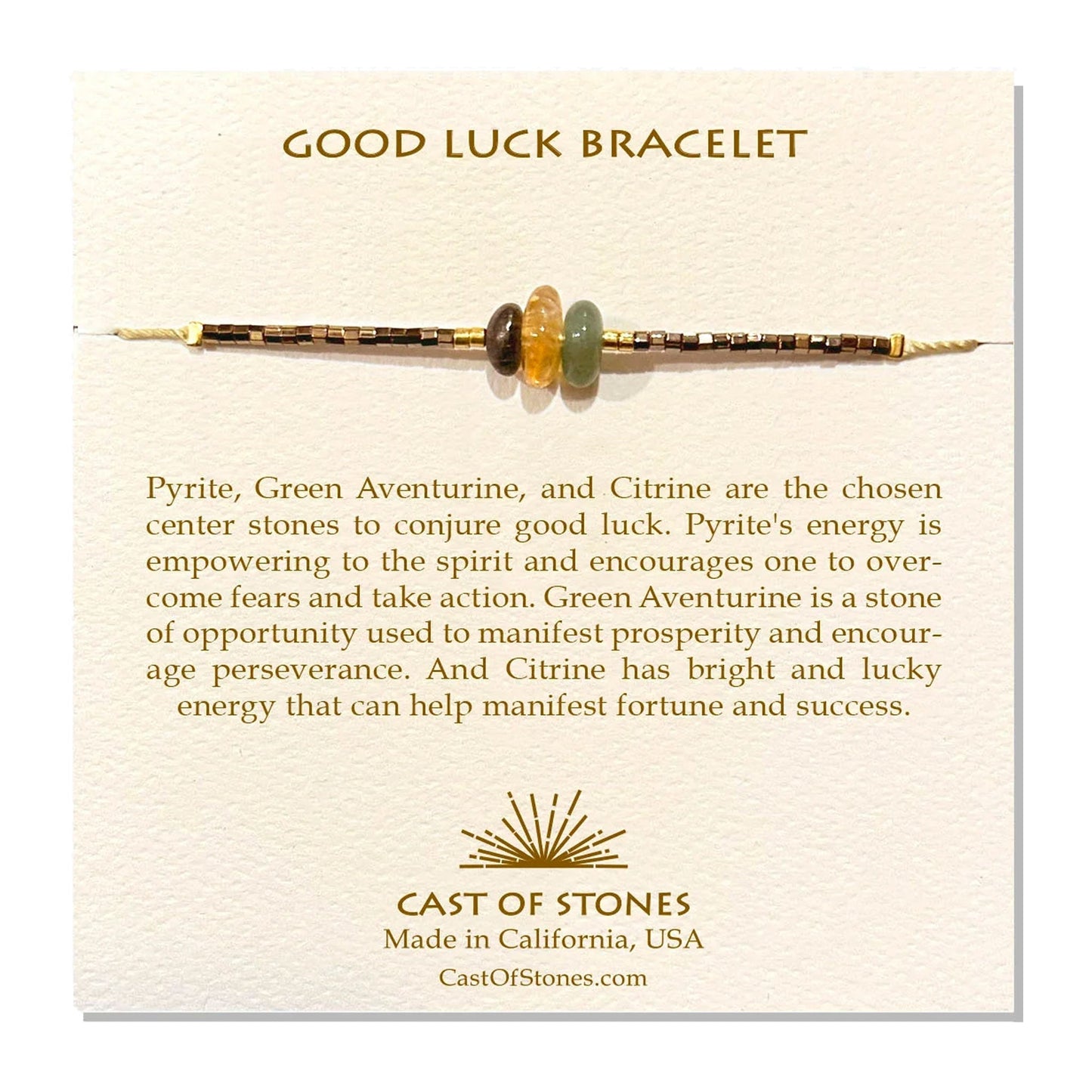 Good Luck Bracelet Cast of Stones