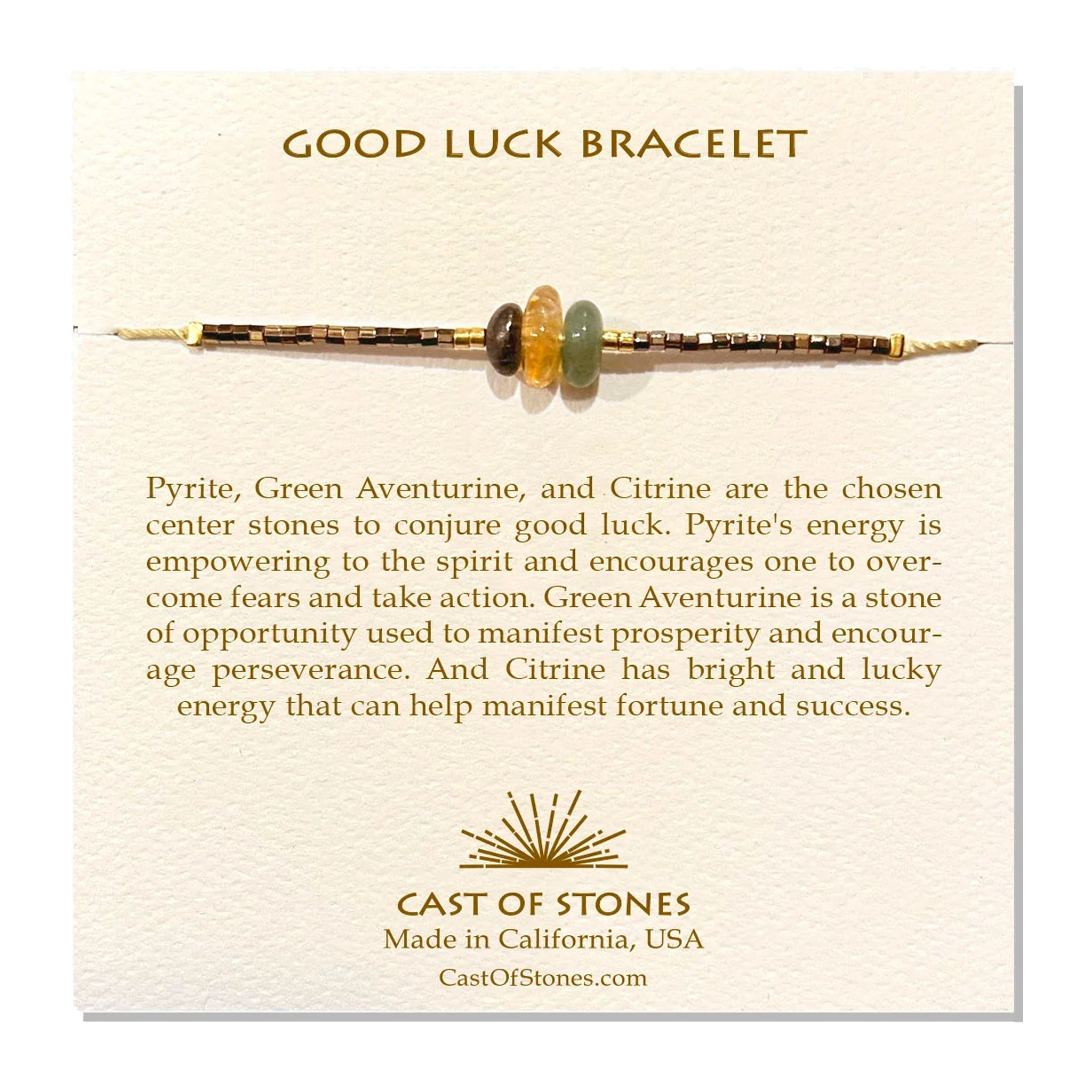 Good Luck Bracelet Cast of Stones