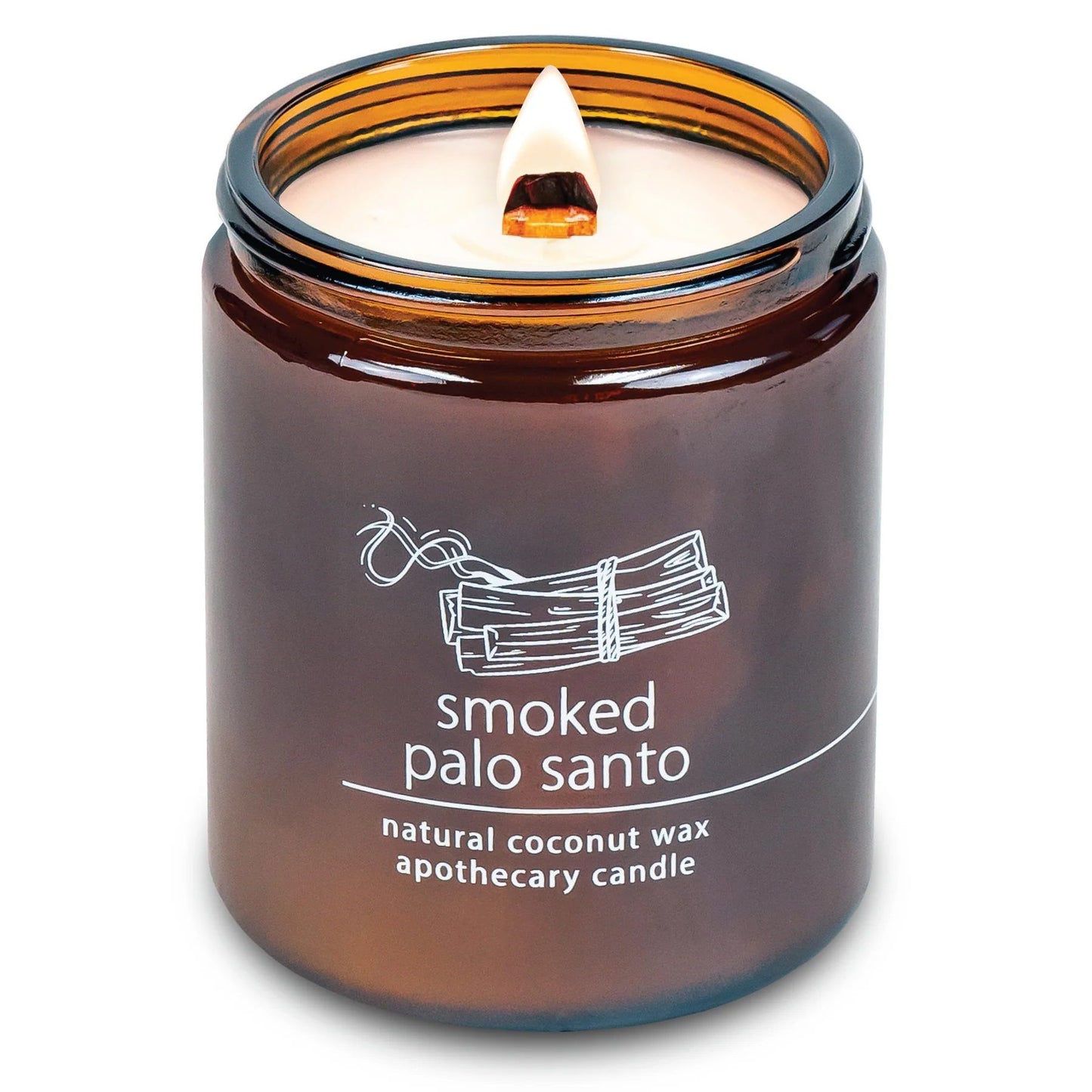 Organic Coconut Wax Candle with Wood Wick - 8 oz