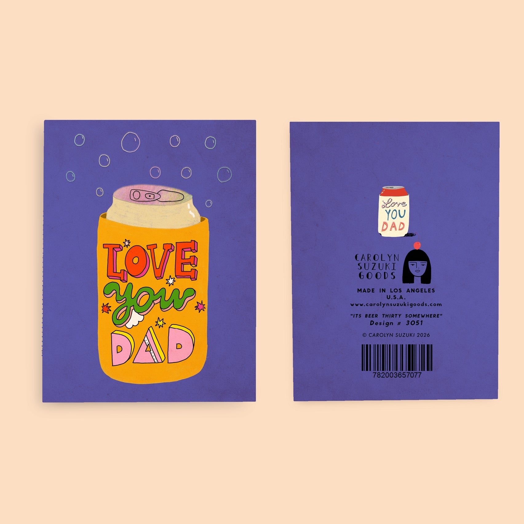 It's Beer Thirty Somewhere Father's Day Card