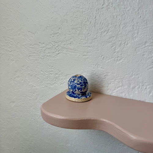 Load image 1 in gallery view. Blue Speckled Sphere Incense Holders The Object Enthusiast