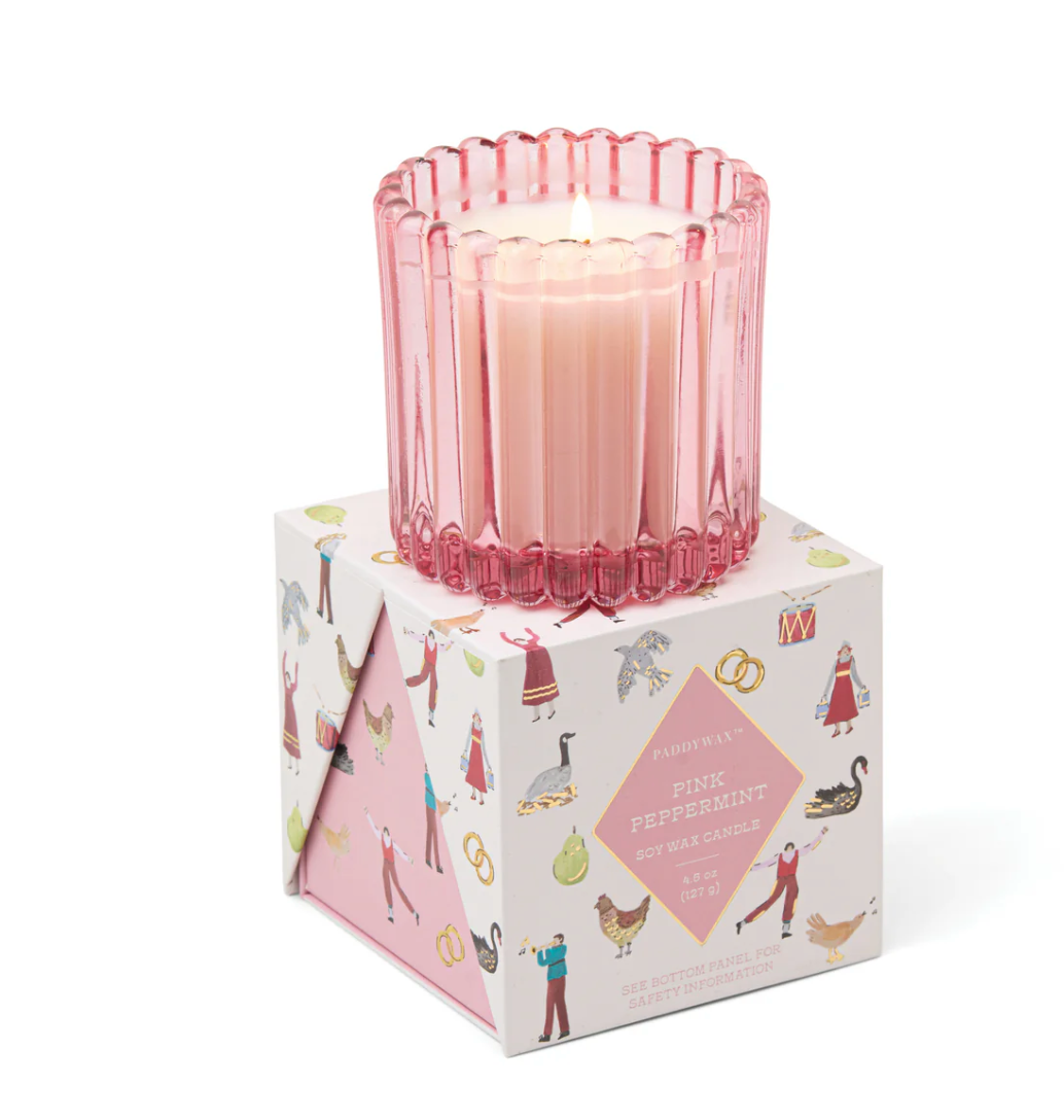 12 Days Of Christmas Candle 4.5 oz - Pink Peppermint