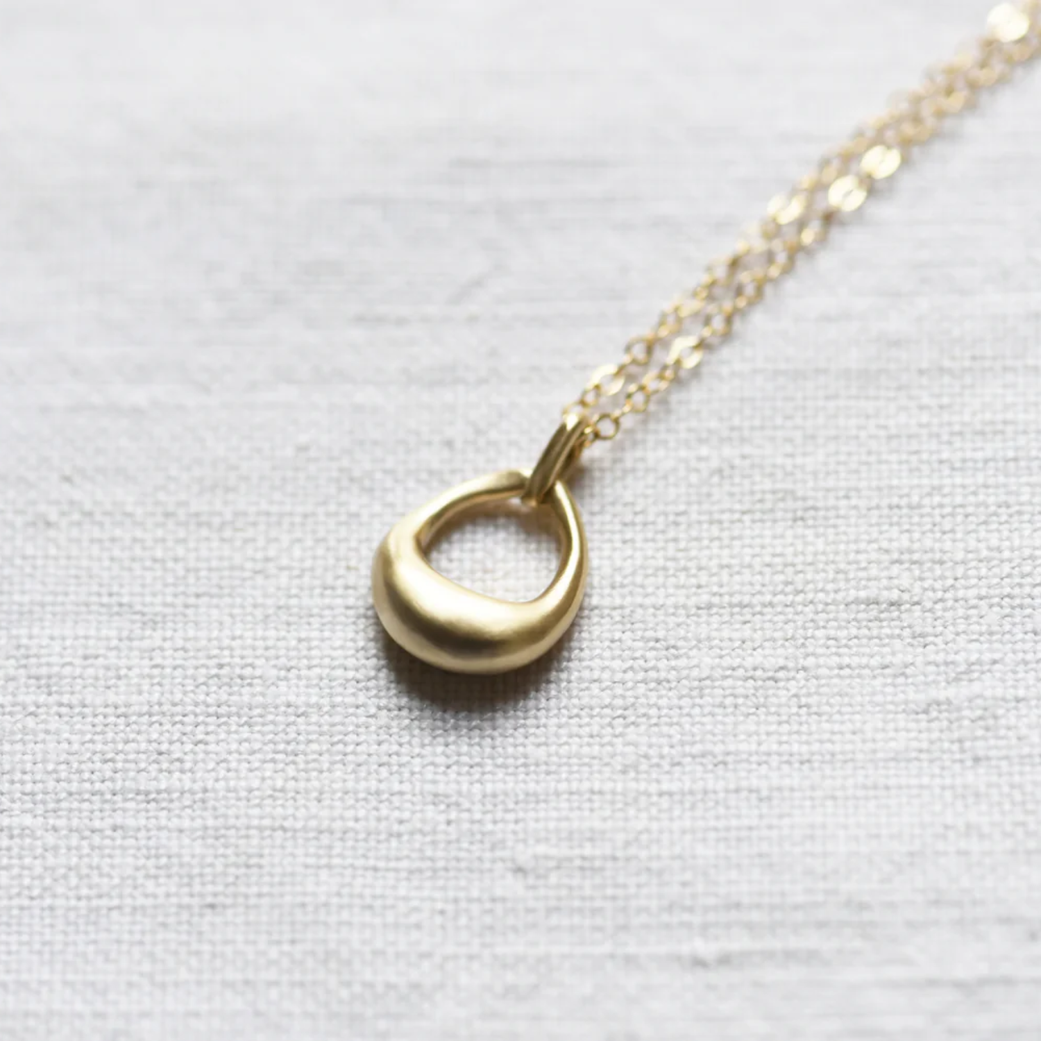 Organic Open Circle Necklace