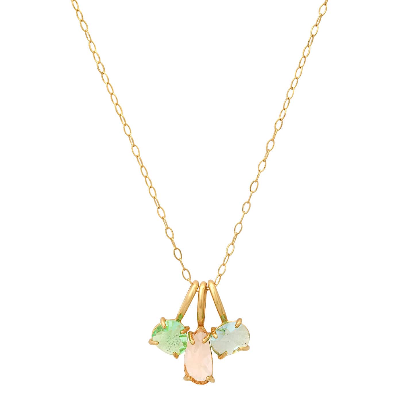 Pastel Multi-Colored Glass Charm Necklace