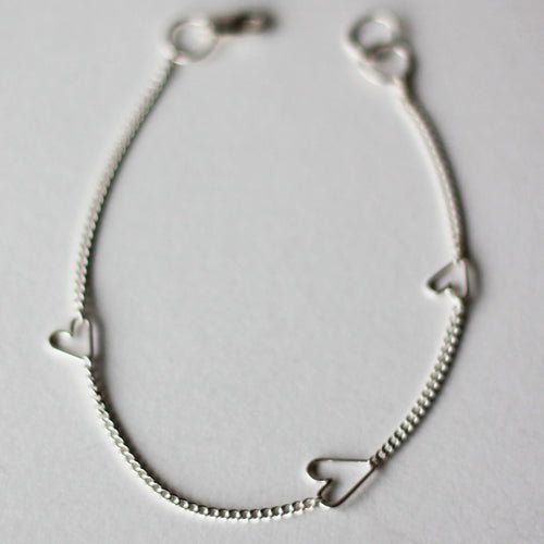 Honey 3 Heart Bracelet - Sterling
