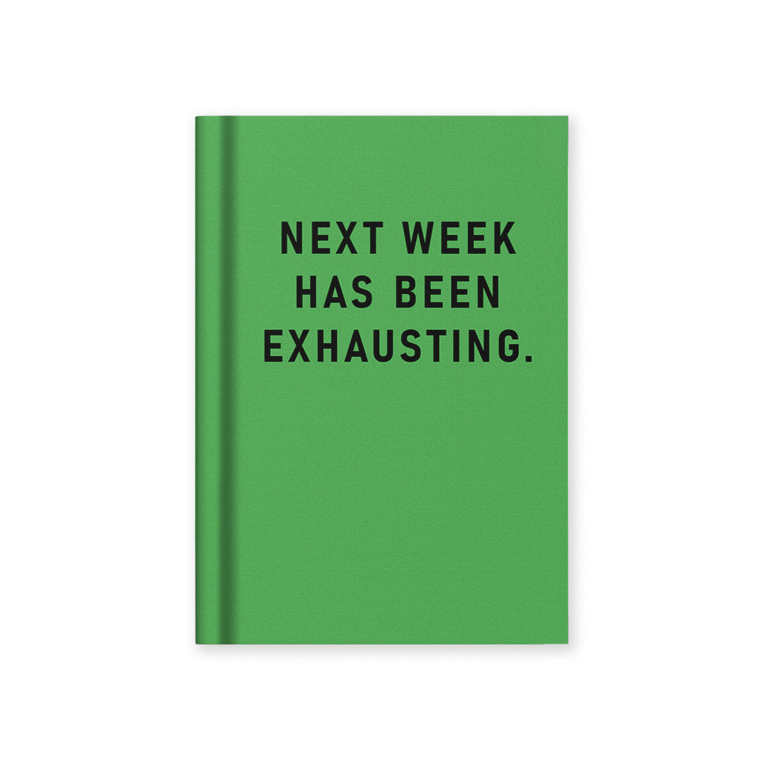 Next Week Has Been Exhausting Fabric Hardback Notebook Ohh Deer