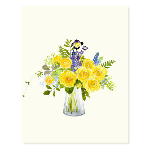 Sunshine Yellow Flower Card