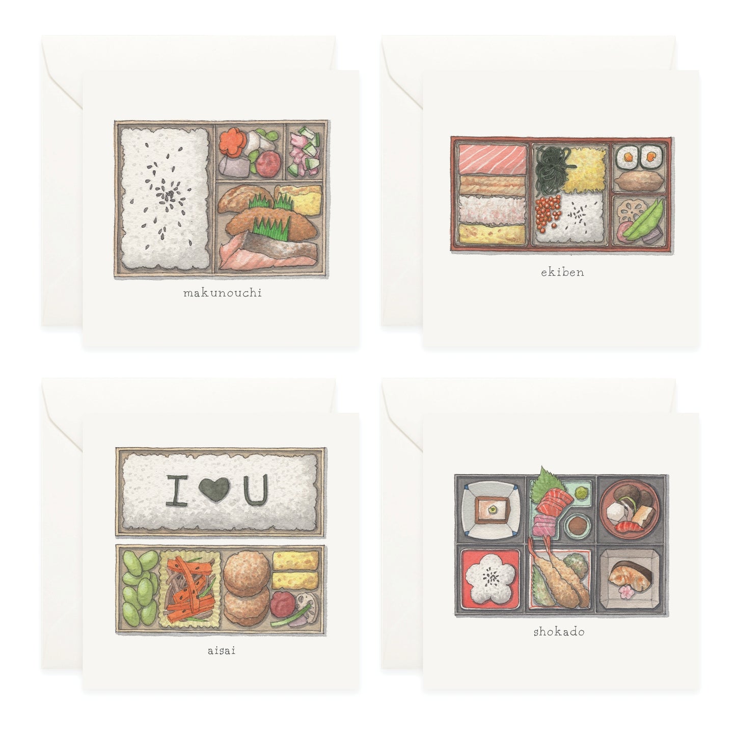 Mini Cards Set / Bento Boxes