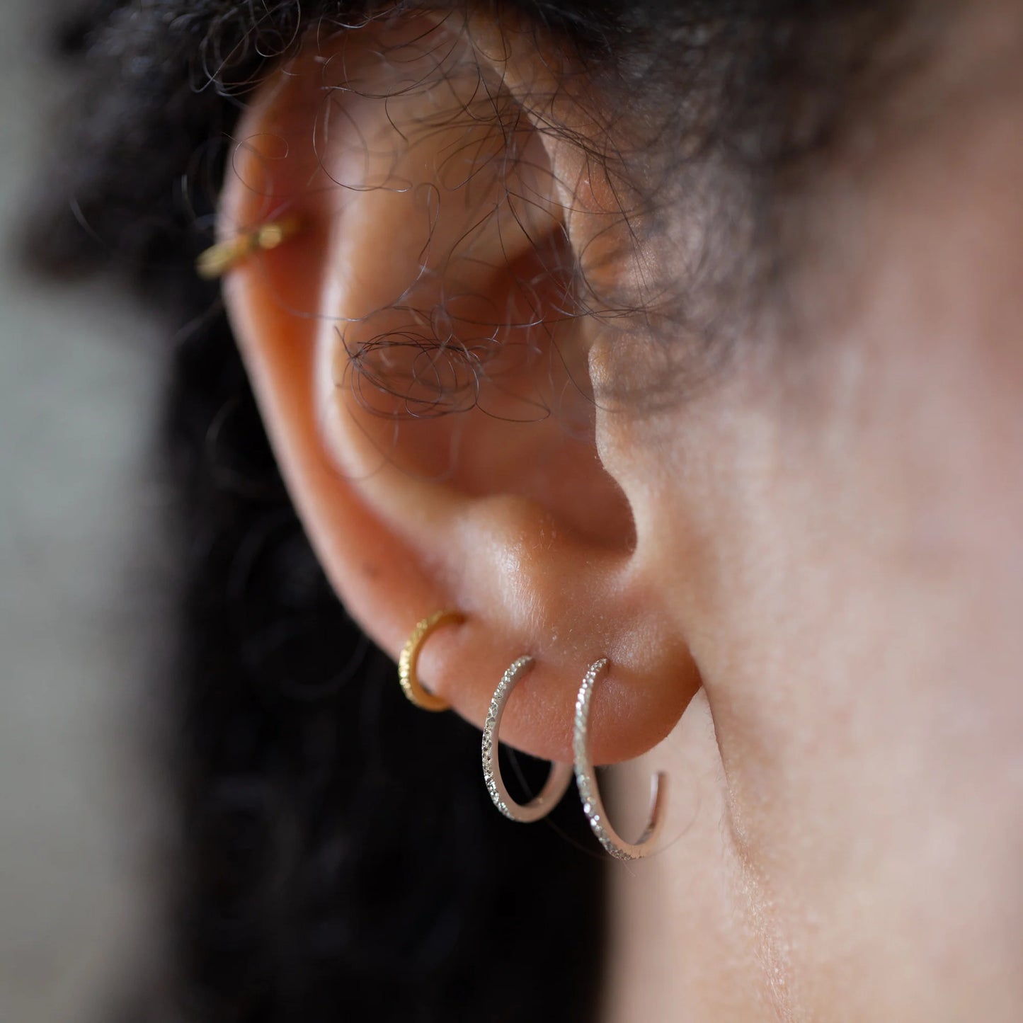 Diamond Dusted Huggie Hoops