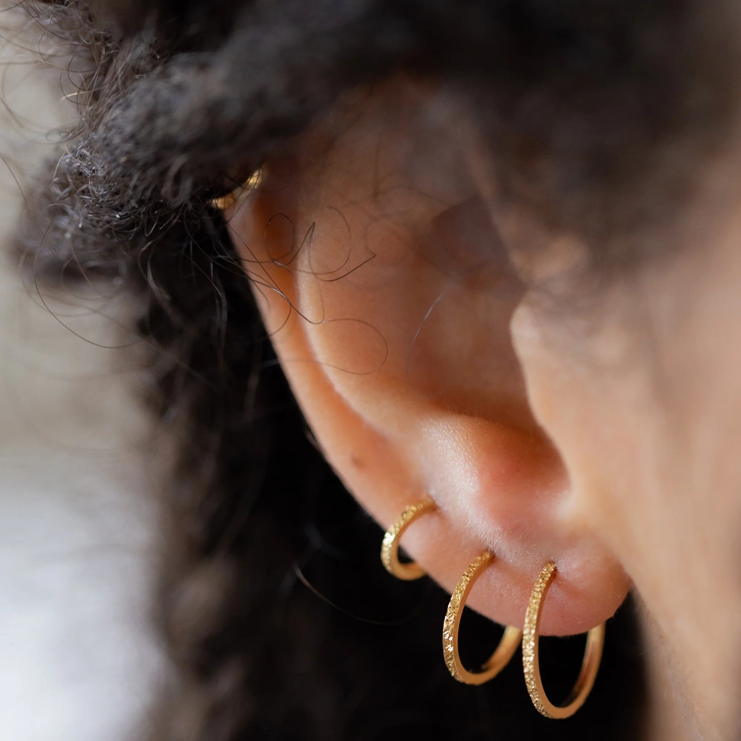 Diamond Dusted Huggie Hoops