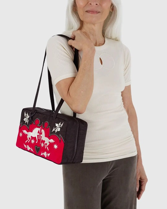 Nylon Bowler Bag Baggu