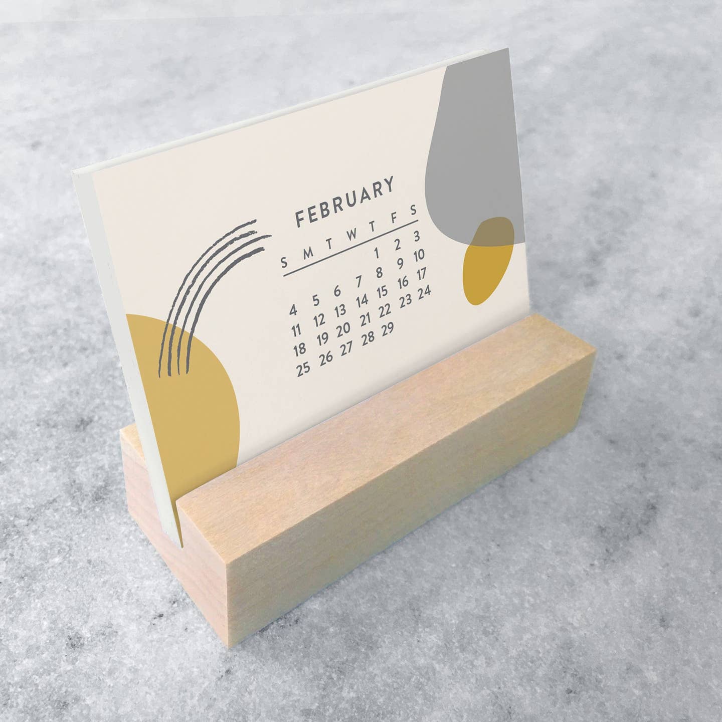 2026 Mini Desk Calendar - Abstract