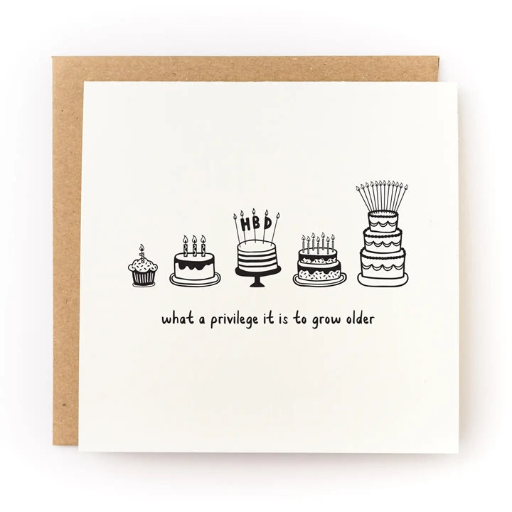 What A Privilege To Grow Older Birthday Card Kwohtations